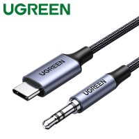 유그린 USB C TO 3.5mm AUX 케이블 C타입 DAC 헤드폰 스피커 연결 1m