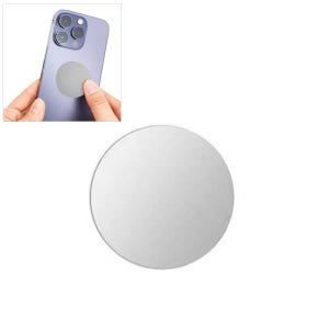 금속 스티커 플레이트 자석 홀더 부착용 CA 실버원형(40x40mm)