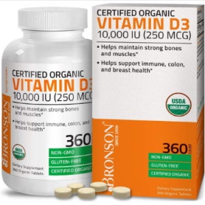 Bronson 비타민D3 10000IU 360정 비타민디3 결핍 부족