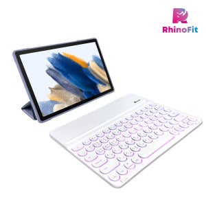 라이노핏 (갤럭시탭 A8 10.5형) 와이드 블루투스 키보드+클리어쉴드 케이스 세트