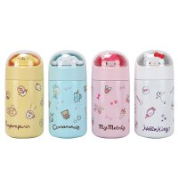 미니소 산리오 캐릭터 피규어 텀블러 280ml Sanrio miniso 스테인레스 스틸 텀블러 컵 키티 시나모롤 마이멜로디 폼폼푸린