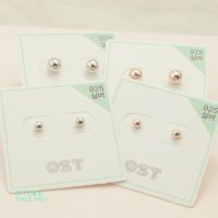 OST 귀걸이 [오늘출발] 데일리 볼 순은 은 귀걸이 3mm, 5mm