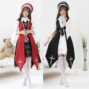 십자가 마녀 코스튬 다크나이트 마법소녀 코스프레