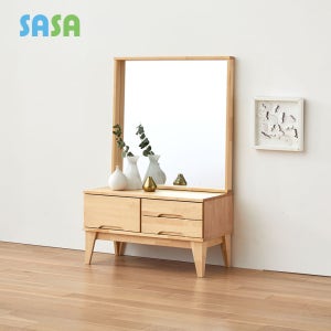 사사가구 토비 자작나무원목 800 3칸서랍 좌식화장대