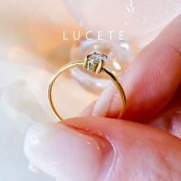 [ Brass 신주 ] 루케테 심플 큐빅 반지 - brass ring