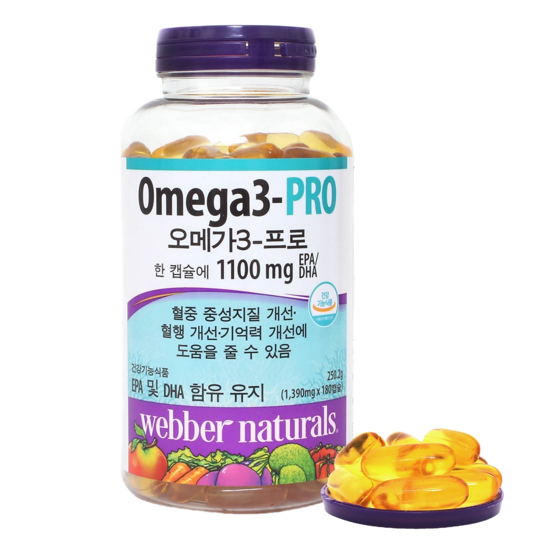 <b>웨버 네츄럴</b> 오메가프로 180캡슐 6개월분