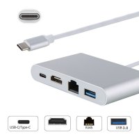 [노트북액세서리] C Thunderbolt 3 HDMI 호환 Lan 이더넷 어댑터 USB-C PD USB 3.0 허브 MacBook Galaxy S8 Huawei Mate10