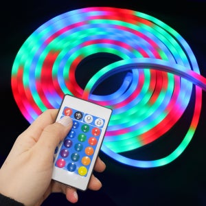 인테리어 면발광 라인 줄조명 3색변환 리모컨 / 12V 플렉시블 LED 스트립 5M_RGB