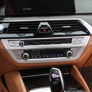 BMW 6시리즈 센터페시아 오디오 공조기 테두리 카본 실버 패널 몰딩 G32