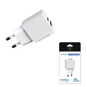 ACTIMON PD 25W 휴대폰 USB + C타입 듀얼 갤럭시 고속 충전기 AT-1U1C25W