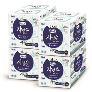 잘풀리는집 자연수 물티슈 64매 6입 4팩