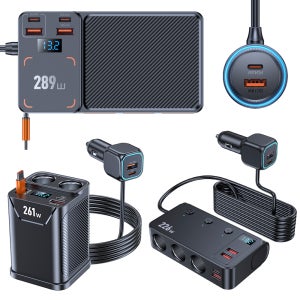 카모아 226W 스위치 3구 차량용 멀티소켓 12v 24v 겸용 시거잭 충전기 초고속 충전기