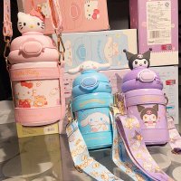 산리오 316 스텐 빨대컵 500ml Sanrio 산리오 스테인레스 스틸 텀블러 컵 대용량 키티 쿠루미 시나모롤