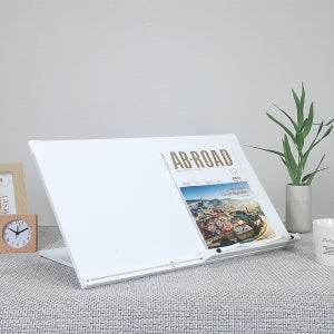 푸쿠의 대학생활 올 화이트 1단 분리형 독서대 필기대 거북목 방치 자세 교정