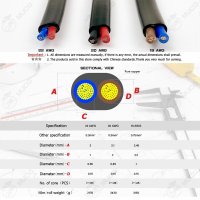 플랫 케이블 레드 블루 2 핀 구리 와이어 led 12v 전선 외장 PVC 전기 220V 22awg 20awg 19awg 19 20 22 awg