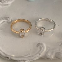 (모앳/반지) pots ring (silver925) 실버925은반지 큐빅 포인트 실버링