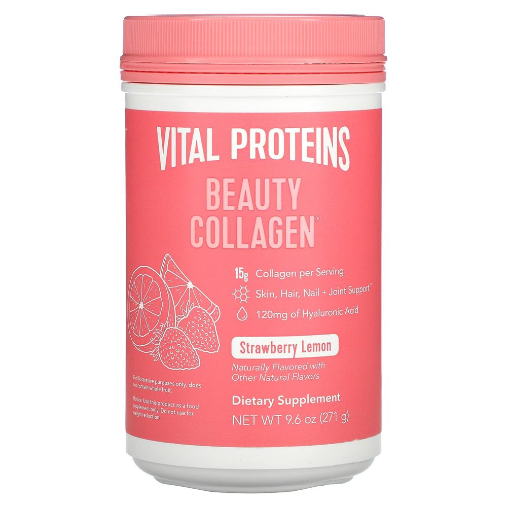 Vital Proteins <b>뷰티 콜라겐 스트로베리 레몬</b> 9.6oz(271g)