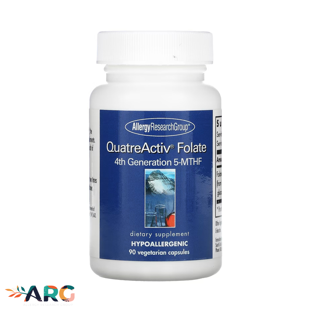 알러지리서치그룹 <b>QuatreActiv</b> 엽산 4세대 5MTHF 90정 <b>폴레이트</b> 글루코사민염