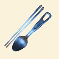 에이엠지 티타늄 수저(신형) 젓가락 세트 구성 케이스 포함 무료 이니셜 각인 AMG Titanium Spoon & Chopstick set