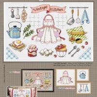 실 십자수도안 빈티지키친 Vintage Kitchen (소다 so-g183