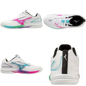 ★신발주머니증정★[미즈노] 웨이브 드라이브9 (화이트/핑크/민트) 신유빈 탁구화 타큐스포츠
