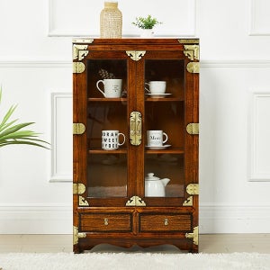 이조본고가구 2서랍 양주장 전통 원목 수납 거실 장식장