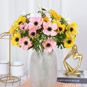 아네모네 조화 생화같은 인테리어 조화 꽃 도매 작약 국화 인조꽃 실크플라워