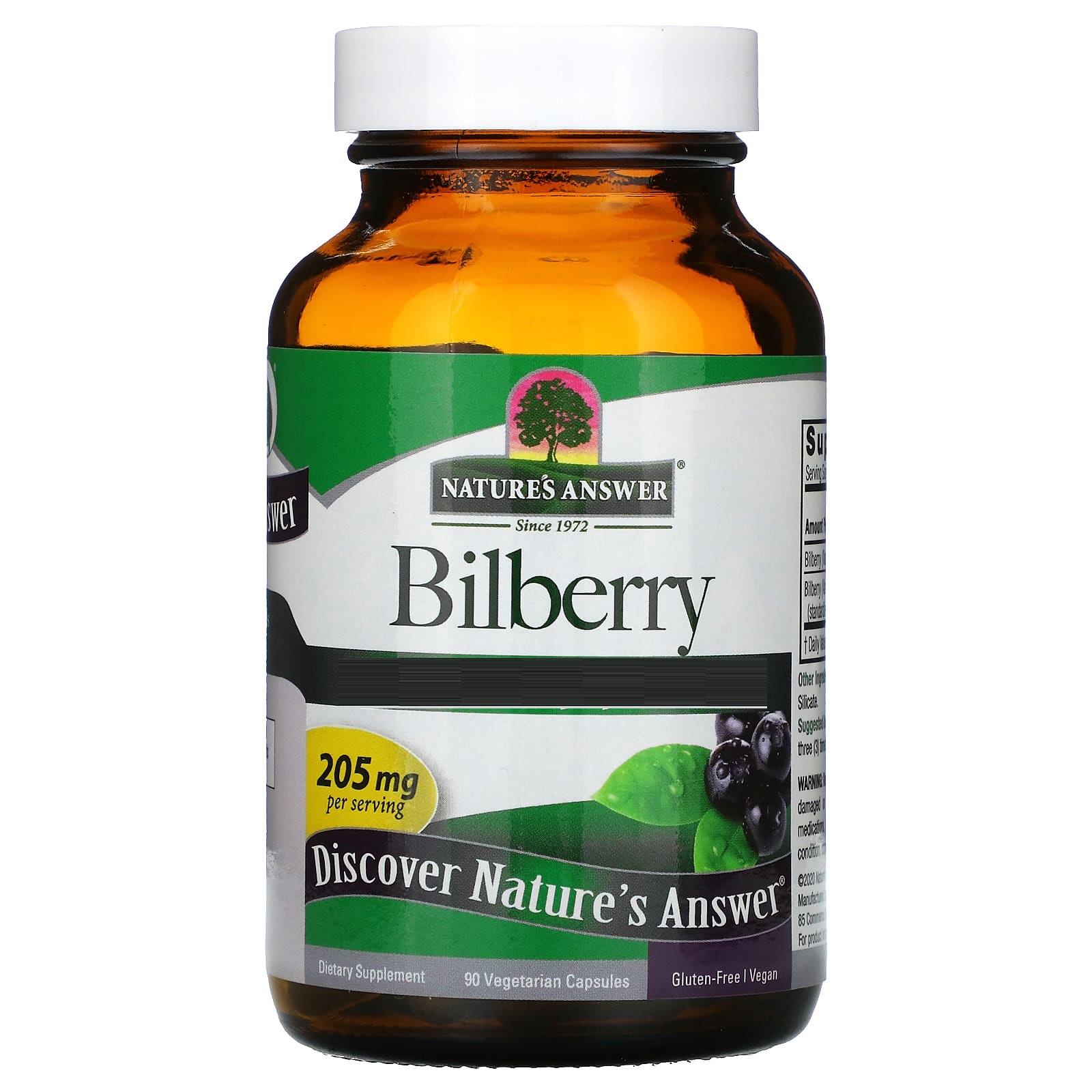 네이쳐스앤서 <b>Bilberry</b> Extract 205mg 90베지캡슐