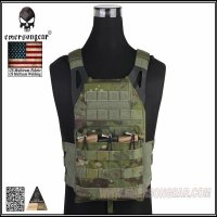 전술 사냥복 서바이벌 점퍼 전투복 Emersongear-JPC 단순화 버전 전술 점퍼 캐리어, 전투 조끼, 멀티캠 트로픽 EM7344