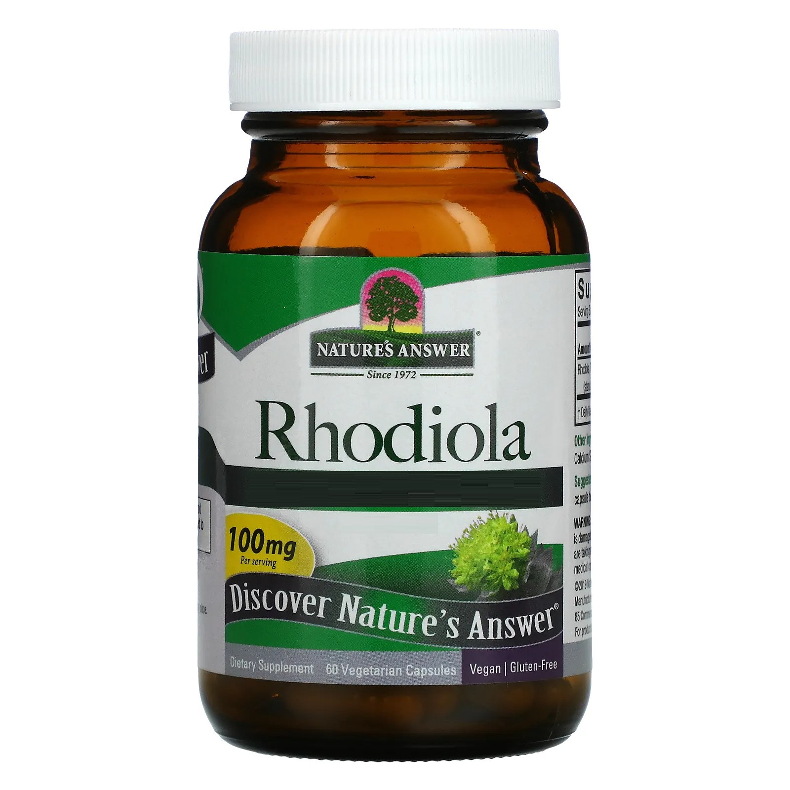 네이쳐스앤서 <b>Rhodiola</b> 100mg 60베지캡슐