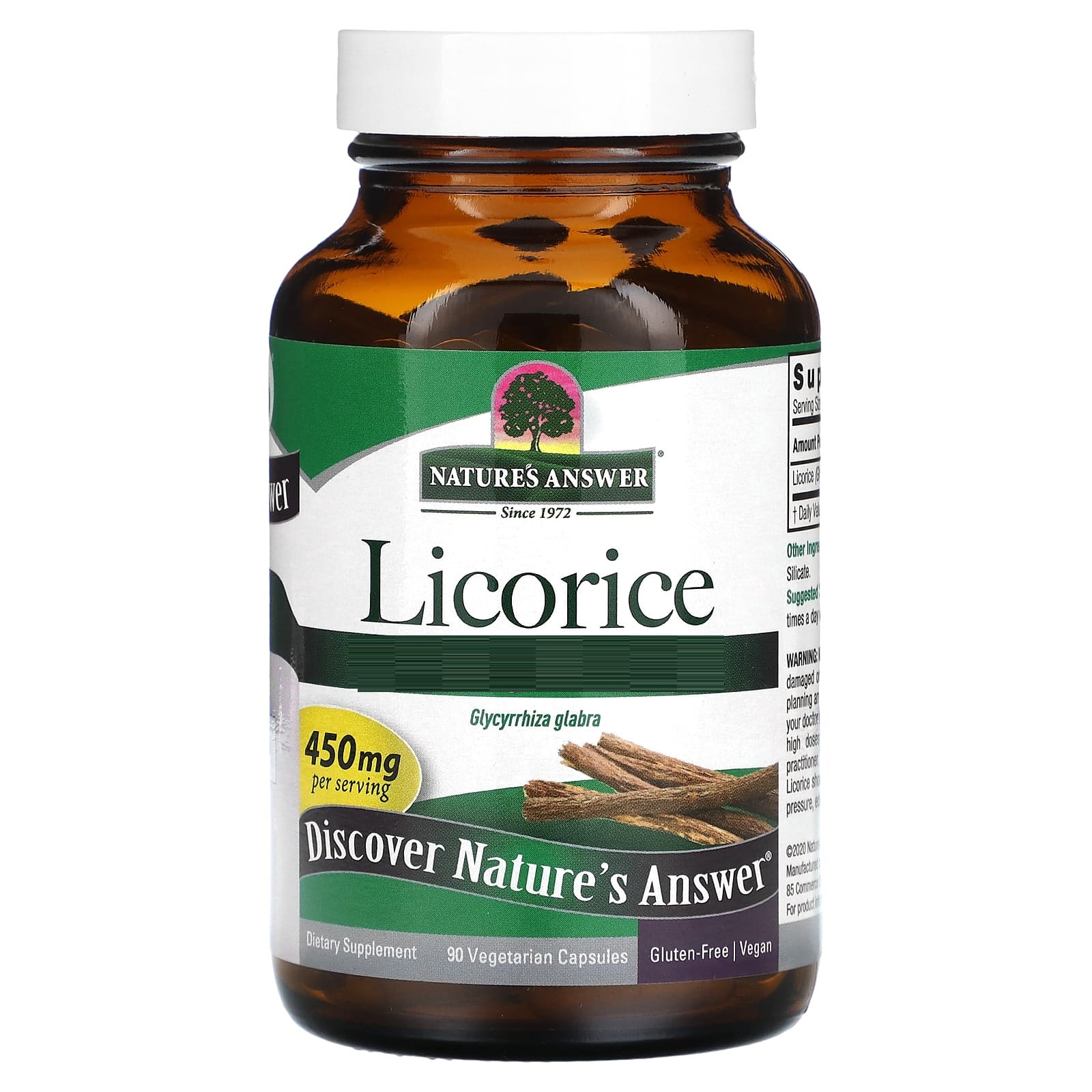 네이쳐스앤서 Licorice 450mg 90베지캡슐