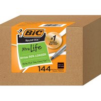 BIC 빅 라운드 스틱 볼펜 (1.0) 검정색 144개 세트 (36개 소포장 X 4)