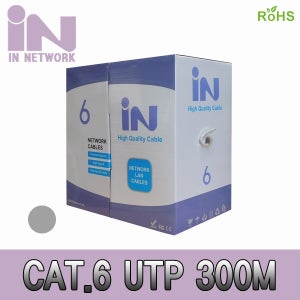 인네트워크 IN-6UTP300MG CAT.6 UTP 랜케이블 박스 300m 그레이
