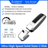 ORICO UFSD 411 메가바이트/초 펜 드라이브 금속 USB 플래시 C 512GB 256GB 128GB 64GB 스틱 w/자동차 모양 디자인
