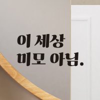 레트로 감성 거울 레터링 스티커 이 세상 미모 아님