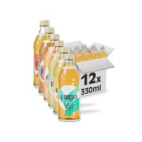 5가지 종류의 KOMBUCHERY® 유기농 콤부차 믹스 팩 - 12 x 330ml 병 세트 프리미엄 생 차 음료 비건, 저칼로리, 저설탕, 발효, 비살균, 프로바이오틱 및 지속 가