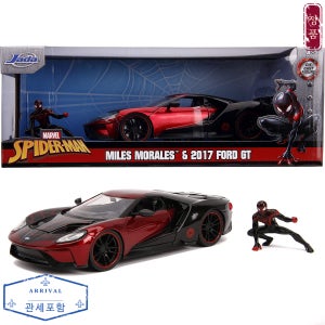 자다토이 마블 1:24 2017 포드 GT 다이캐스트 자동차 차량 마일즈 모랄레스 피규어
