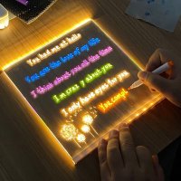 무드등 만들기 DIY 아크릴판 카페 보드판 그림 LED 아크릴조명 7가지펜 풀세트