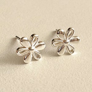 [무배] 실버925 미니 언발 꽃 잎 플라워 스터드 귀걸이