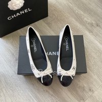 CHANEL 샤넬 CC로고 프린트 발레리나 플랫 슈즈 23P 뉴컬렉션