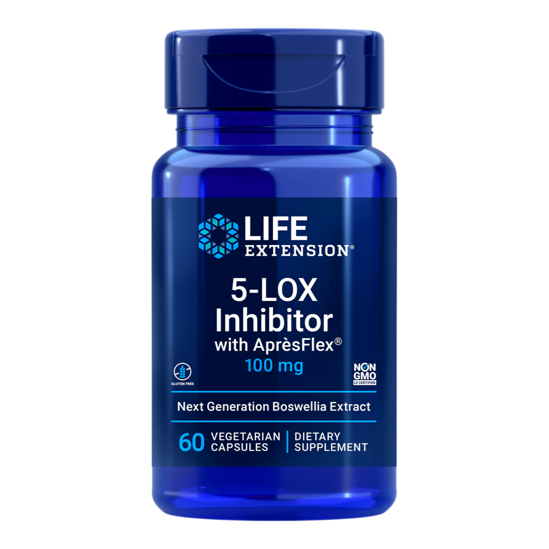 라이프익스텐션 5-Lox<b>억제</b> ApresFlex 보스웰리아 추출 100mg 베지캡슐 60정