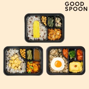 굿스푼 저당 당뇨도시락 3종3팩 닭갈비 김치찜 동태전 당뇨환자 임당식단 양많은 밥 반찬