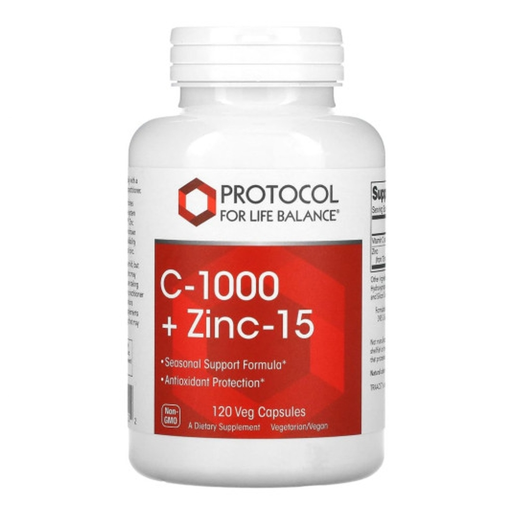 PROTOCOL FOR LIFE BALANCE  <b>C-1000</b> 아연-<b>15</b> 베지 캡슐 120정