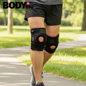 바디인라이프 1+1 쉴드 무릎 보호대 헬스 등산 밴드 아대 얇은 압박 지지대 남자 여성