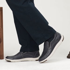 허시파피 남성 소가죽 경량 컴포트 슬립온 로퍼 - 3MP314/315