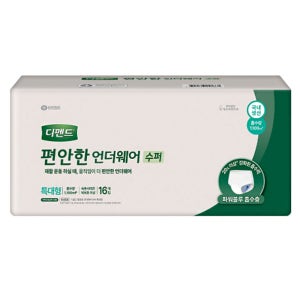 디펜드 성인팬티형기저귀 요실금팬티기저귀 편안한언더웨어 수퍼 특대형 16매x4팩 24186