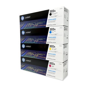 HP 202A정품토너(무료배송) 4색세트(CF500A 검정+CF501A 파랑+CF502A 노랑+CF503A 빨강) M254dw, M254nw, MFP M280nw, M281
