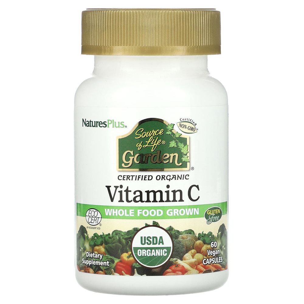 <b>NaturesPlus</b> Source of Life Garden 비타민C 베지캡슐 60정