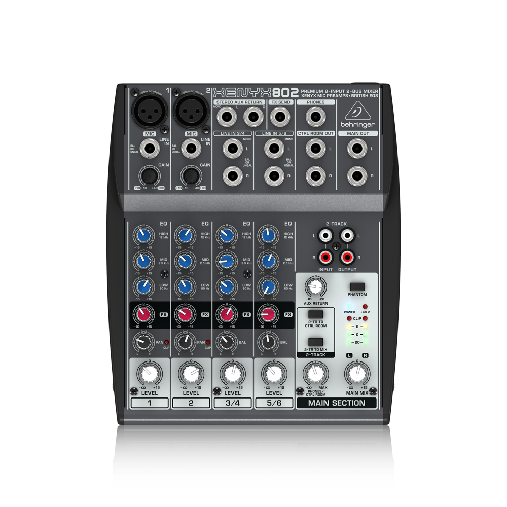베링거 Behringer XENYX 802 8인풋 2버스 아날로그 믹서