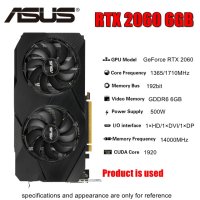 중고 ASUS RTX 2060 6GB 그래픽 카 비디오 GPU